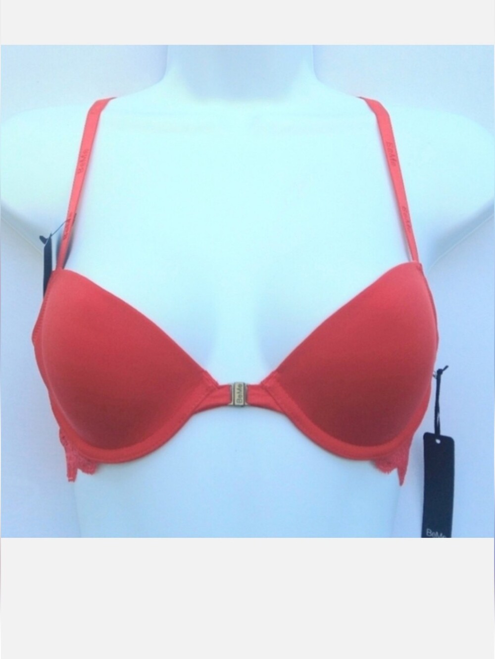 32B Red Front Close Racerback Bra